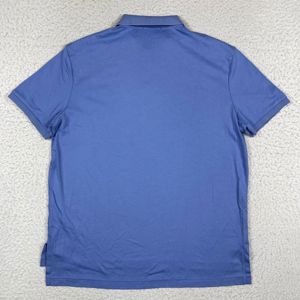 Polo Ralph Lauren Polo Shirt Mens XL Blue Pima Soft Touch Red Pony Classic Fit